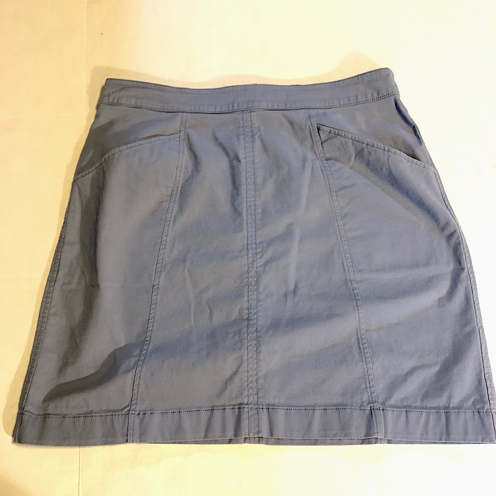 Boden Light Blue Chino Midi Skirt Size 8 - Picture 2 of 8